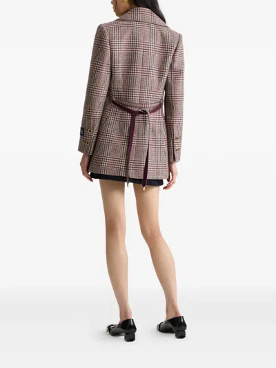 Patou Belted Jacket Featuring Flap Pockets In Multi