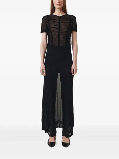 Bite Studios Short-sleeves Maxi Dress In Black