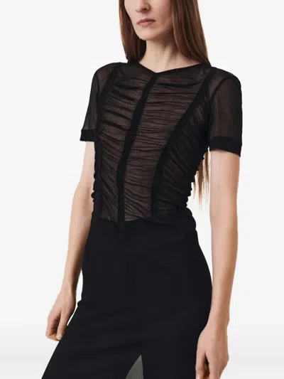 Bite Studios Short-sleeves Maxi Dress In Black