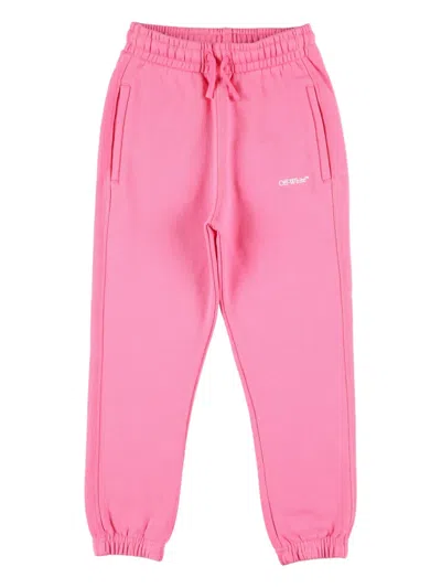 Off-white Kids Logo Jogging Pants In Pink In Pink
