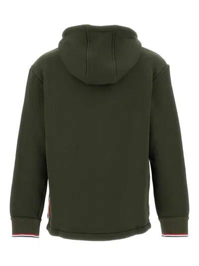 Thom Browne Men Green Textured Hoodie, S Luxury Sweatshirts & Hoodies For Men Darveys In Green
