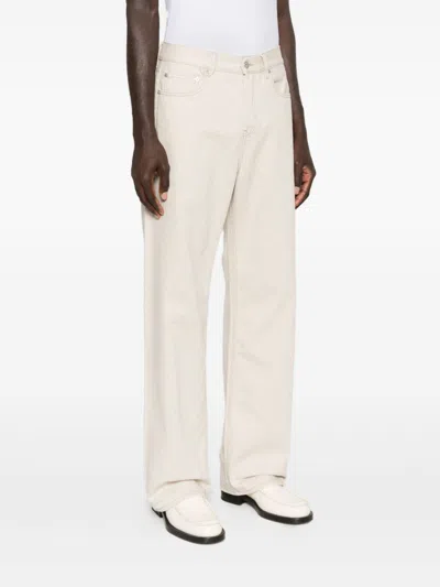 Jacquemus Le De Nimes Wide Leg Jeans In White