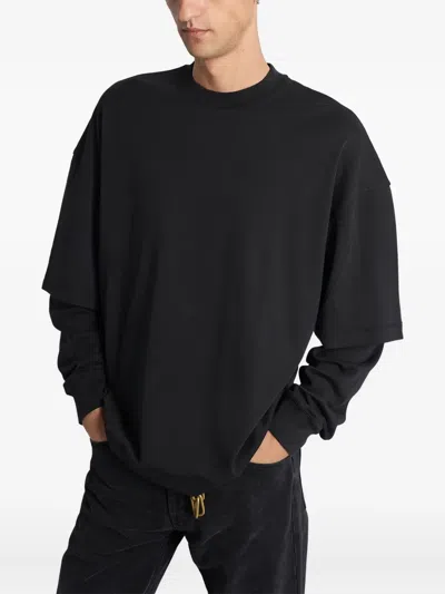 Darkpark Troy Layered Long-sleeve T-shirt In Black