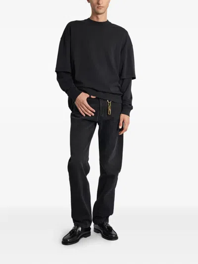 Darkpark Troy Layered Long-sleeve T-shirt In Black