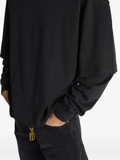 Darkpark Troy Layered Long-sleeve T-shirt In Black