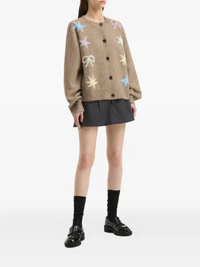 B+ab Star-embellishment Cardigan In Neutral