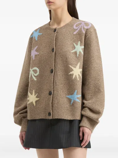 B+ab Star-embellishment Cardigan In Neutral