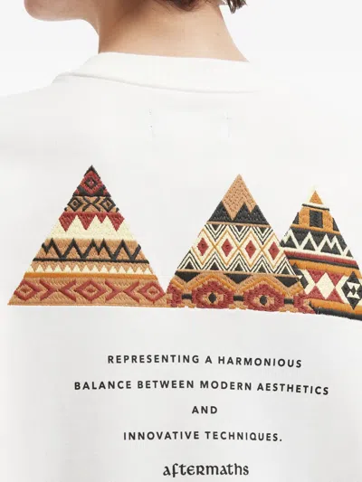 Aftermaths Embroidered-triangle Sweatshirt In White