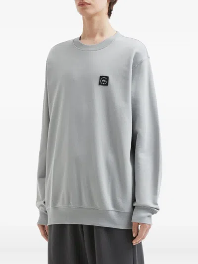 Izzue Logo-patch Crew-neck Sweatshirt In Gray