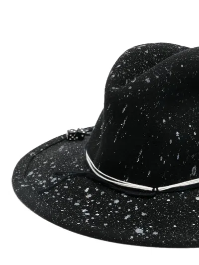 泼漆效果印花礼帽