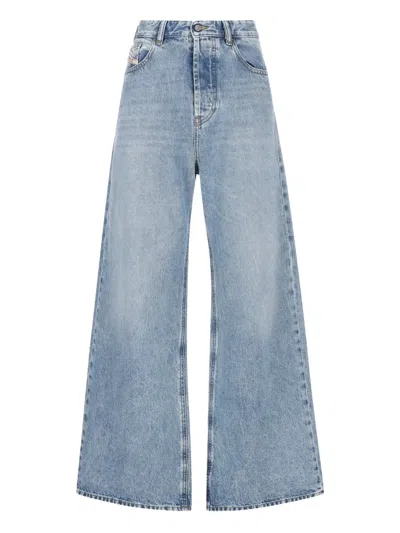 Diesel Logo-patch Jeans In Blue
