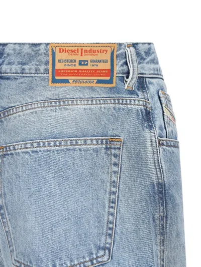 Diesel Logo-patch Jeans In Blue