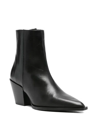 Pedro Miralles Pointed-toe Block-heel Boots In Black