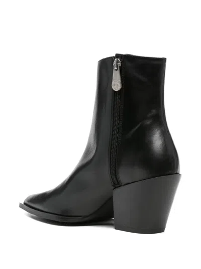 Pedro Miralles Pointed-toe Block-heel Boots In Black