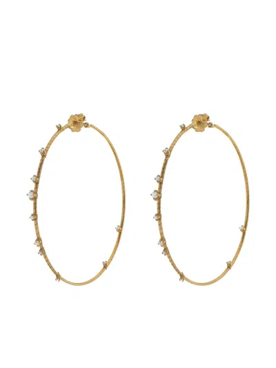 Mattia Cielo 18k Gold Rugiada Diamond Hoops In Gold