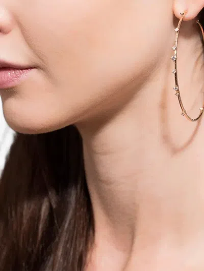 Mattia Cielo 18k Gold Rugiada Diamond Hoops In Gold