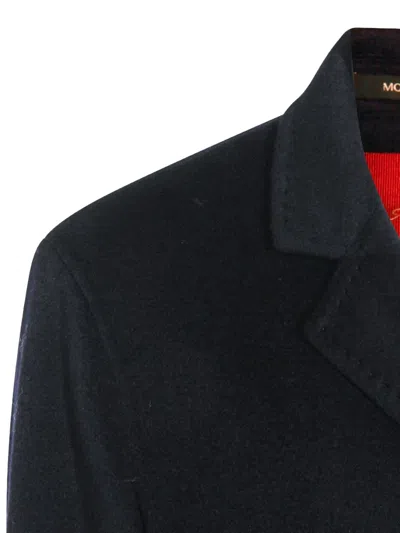 Montecore Button-fastening Lapel-collar Coat In Blue