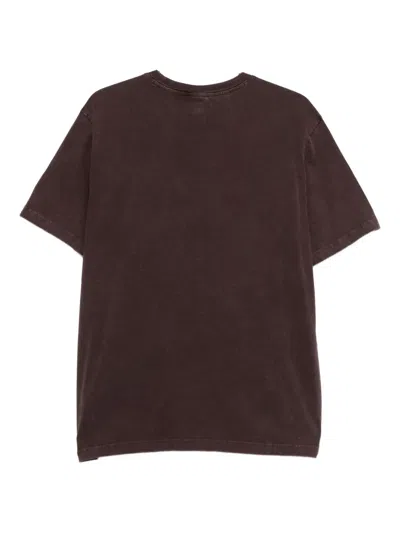 Champion Logo-embroidered T-shirt In Burgundy