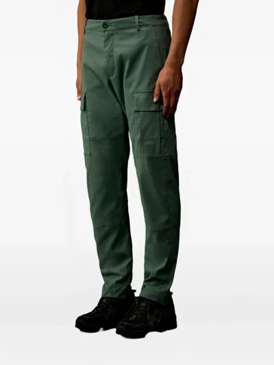 C.p. Company Cargo-pocket Trousers In Green