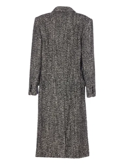 Isabel Marant Double-breasted Coat Belted Waist In Gray