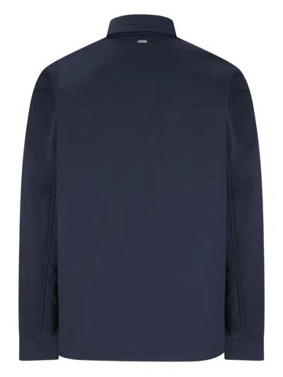Herno Flap-pocket Buttoned Overshirt In Blue