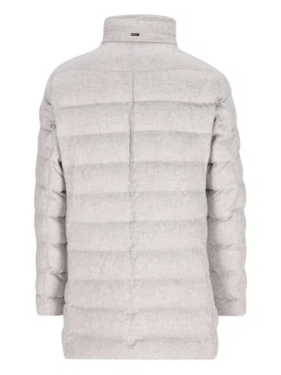 Herno Quilted Down Coat In Gray