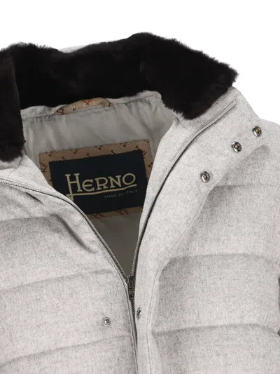 Herno Quilted Down Coat In Gray