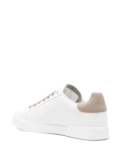 Dolce & Gabbana Port.light Strobel Sneakers In White