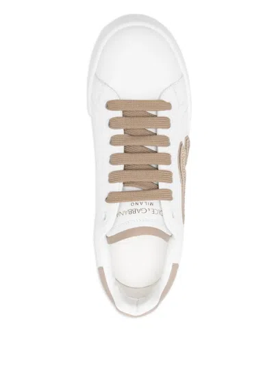 Dolce & Gabbana Port.light Strobel Sneakers In White