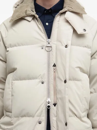 Barbour Beaufort Quilted Corduroy-collar Jacket In Neutral