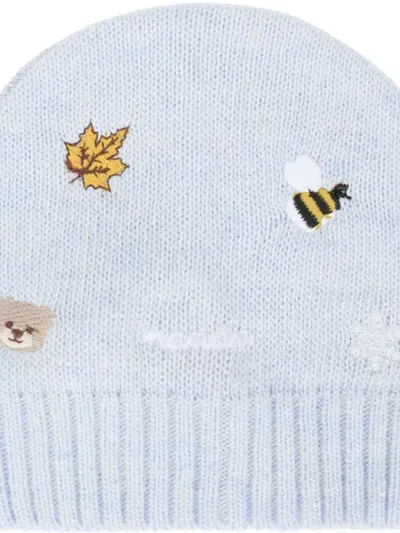 Nanán Embroidered Beanie In Blue