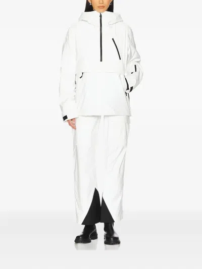 Aztech Mountain Hayden 3l Half-zip Kangaroo-pocket Jacket In White