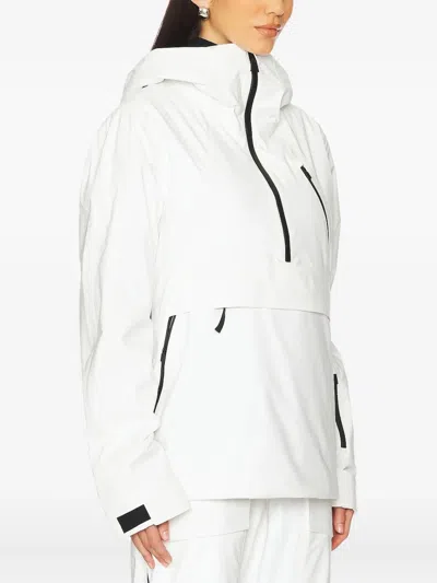 Aztech Mountain Hayden 3l Half-zip Kangaroo-pocket Jacket In White