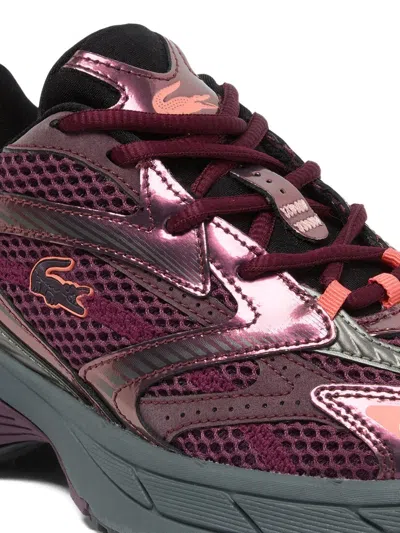 Lacoste L003 Neo Shot Lace-up Sneakers In Purple