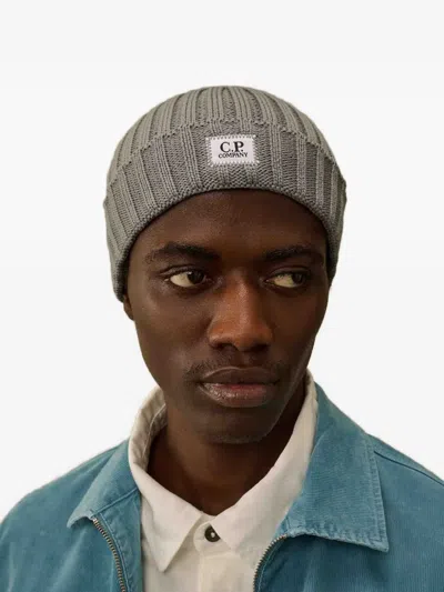 C.p. Company C.p.company Ribbed Wool Beanie Hat In Brown