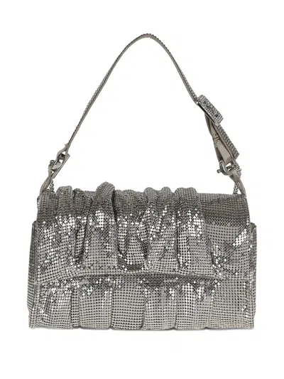 Benedetta Bruzziches Adjustable Chain Shoulder Bag Iris Mercury In Silver