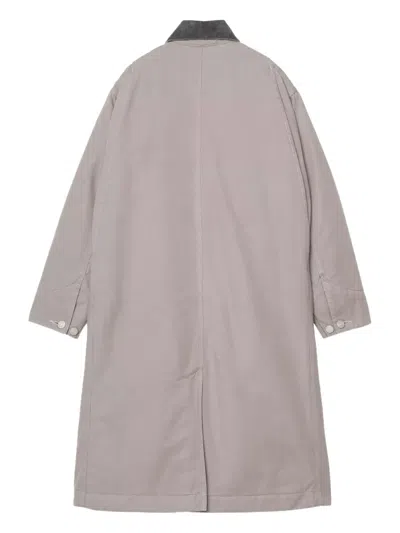 Carhartt Corduroy-collar Button Coat In Neutral