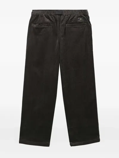 Alpha Industries Pleated Corduroy Trousers In Black