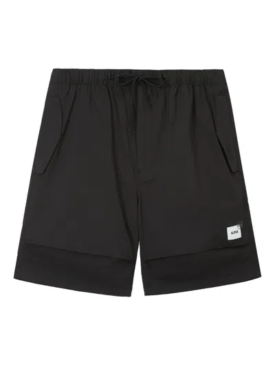 Alpha Industries Layered Side-pocket Shorts In Black