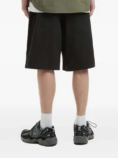 Alpha Industries Layered Side-pocket Shorts In Black