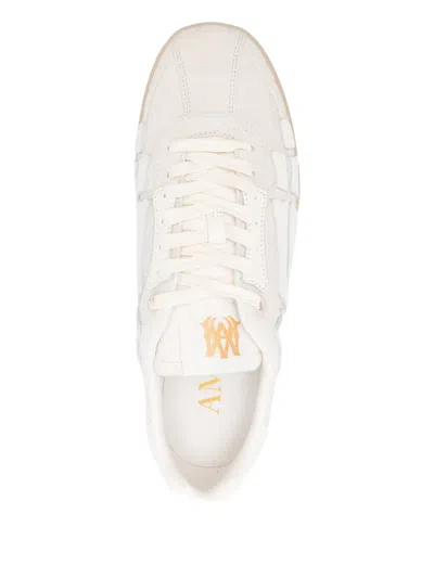 Amiri Pacific Bones Crocodile-effect Suede Sneakers In Neutral