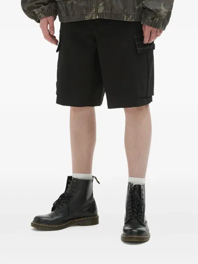 Alpha Industries Cargo-pocket Label-detail Shorts In Black