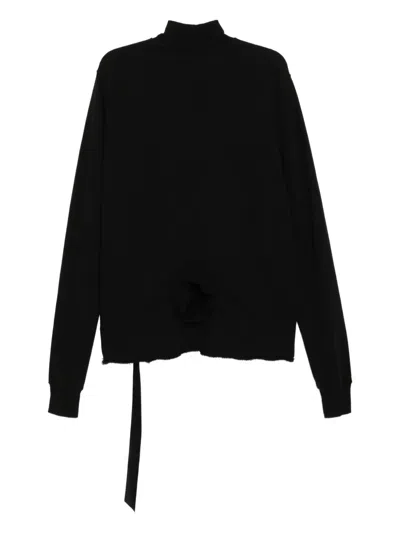 Rick Owens Drkshdw Double Funnel-neck Sweatshirt In Black