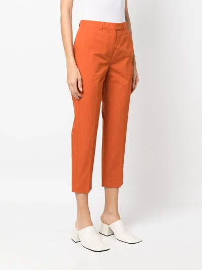 Max Mara Cropped Tailored Trousers In Red