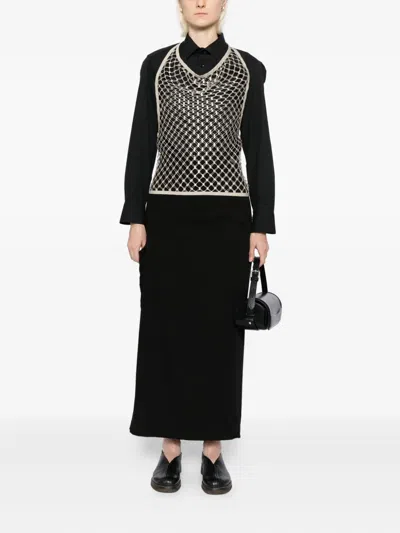 Lemaire Fishnet Halter Top In Neutral