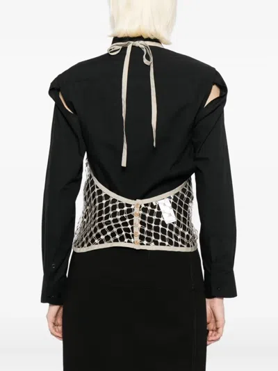 Lemaire Fishnet Halter Top In Neutral