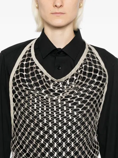 Lemaire Fishnet Halter Top In Neutral