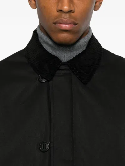 灯芯绒领搭扣开合夹克