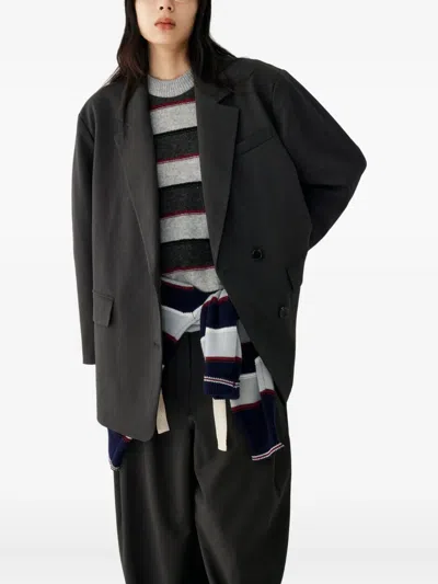 Studio Tomboy Single-breasted Pocket Blazer In Black