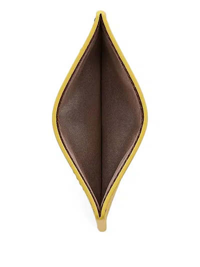 Marc Jacobs Two-tone Leather Card Case In Yellow